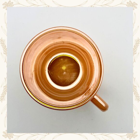 Vintage Termocrisa Peach Luster Mugs – Set of 2 (1950s) - Picture 12 of 16